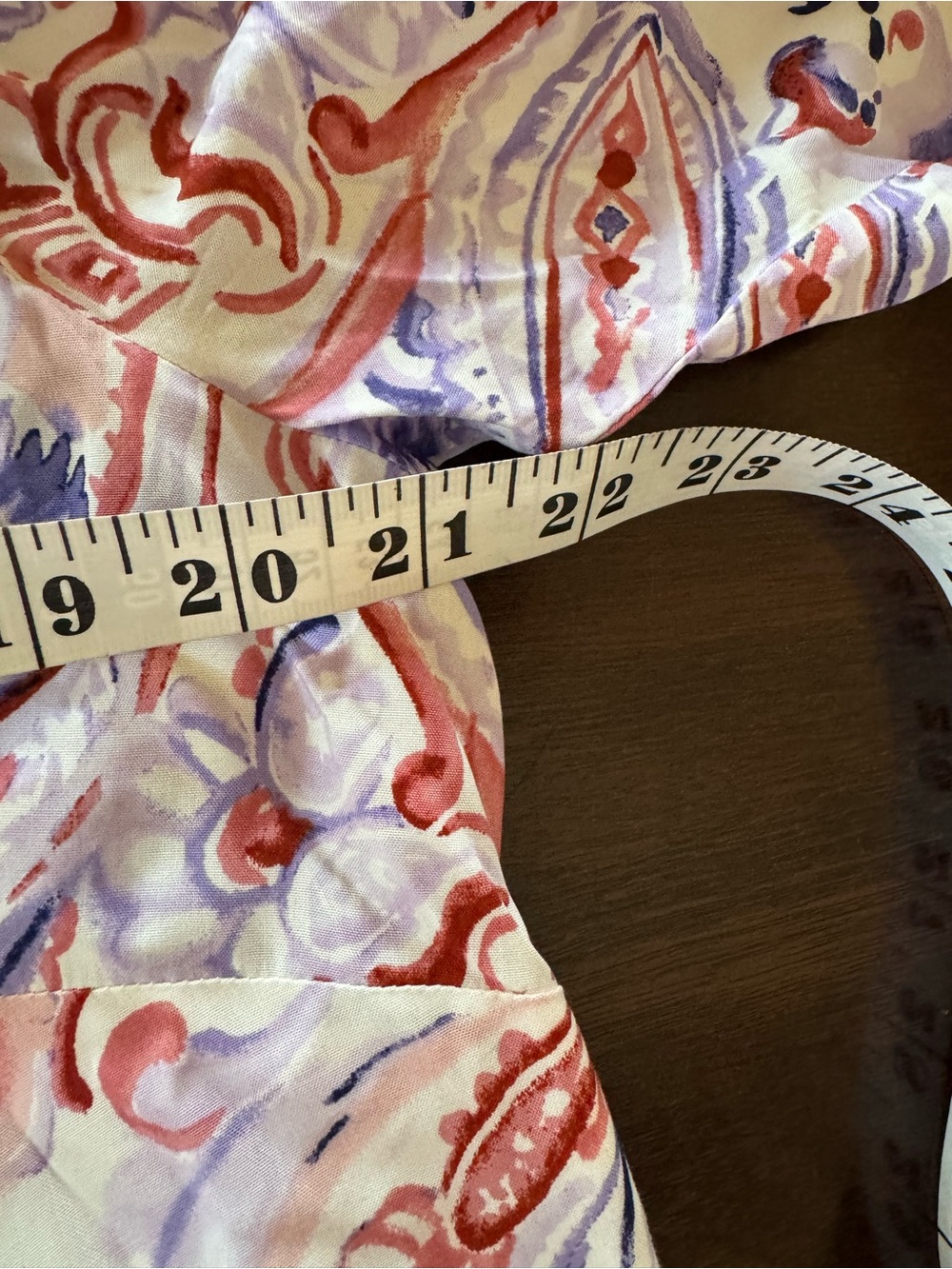 Talbots Pink Paisley Ruffle-Trim Button Blouse - Picture 6 of 7